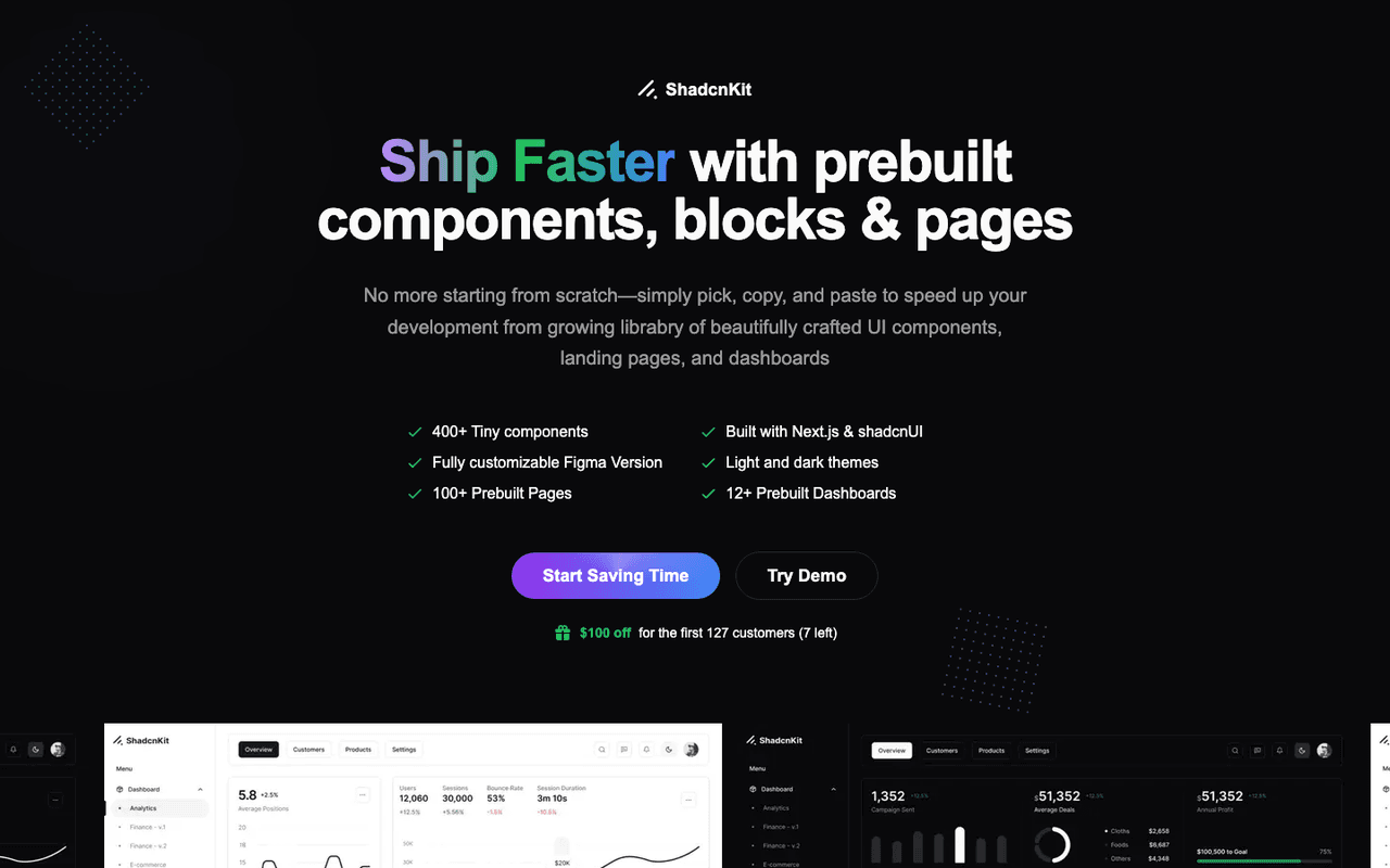 Shadcn UI Kit — product screenshot